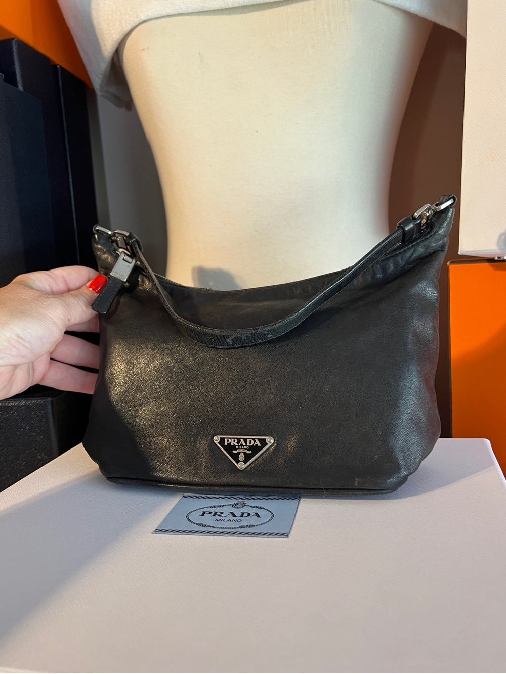 Prada Black Nappa Leather Sirio Shoulder Hobo! 🌟 Offers always welcome! - Picture 7 of 7